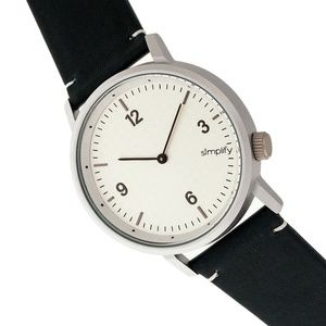 NWT Women's Black Genuine Leather Band Watch